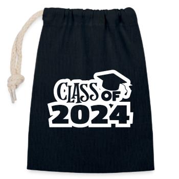 Abitur, Abitur, Abitur, Bachelor - Verschließbarer Geschenkbeutel aus Baumwolle (14x20cm) - Navy - Vorne