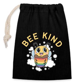 Bullying - Closable cotton gift bag (14x20cm) - black - Front