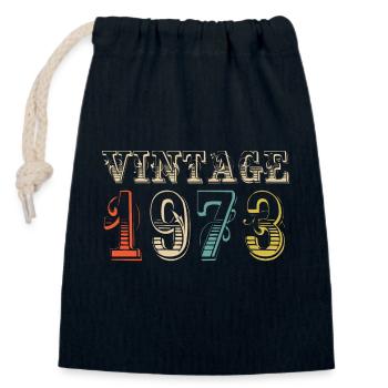 Jahrgang 1973 - 51. Geburtstag - 51 Jahre alt - Verschließbarer Geschenkbeutel aus Baumwolle (14x20cm) - Navy - Vorne