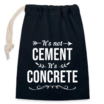 Construction worker construction site - Closable cotton gift bag (14x20cm) - navy - Front