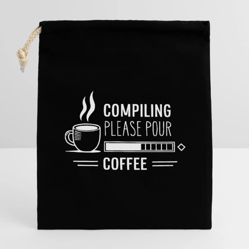 Aus Kaffee Code generieren Programmierer Verschließbarer Geschenkbeutel aus Baumwolle (14x20cm)