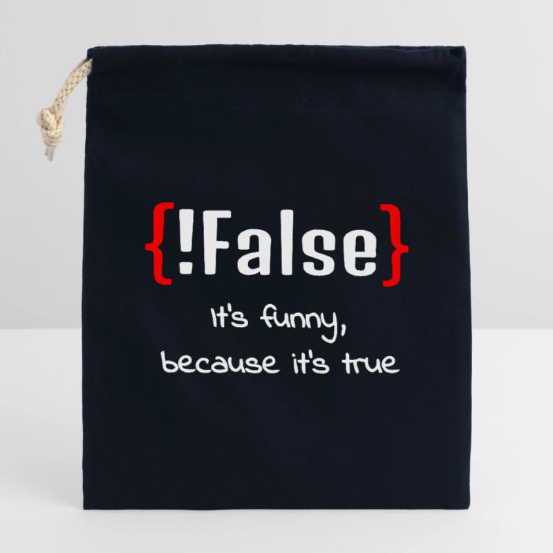 IT Informatics Computer Scientist Computer Work Gift Closable cotton gift bag (14x20cm)