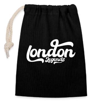 London Legends, Aesthetic - Closable cotton gift bag (14x20cm) - black - Front