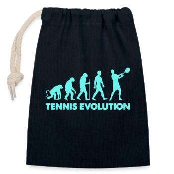 Tennis 1 - Closable cotton gift bag (14x20cm) - navy - Front
