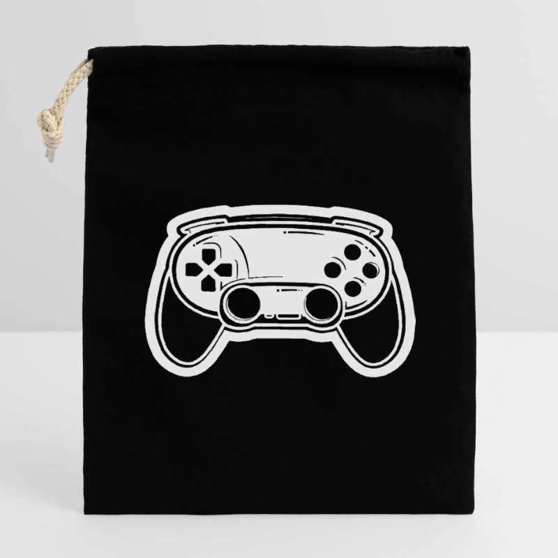 Videospiel Controller Zeichnung Verschließbarer Geschenkbeutel aus Baumwolle (14x20cm)
