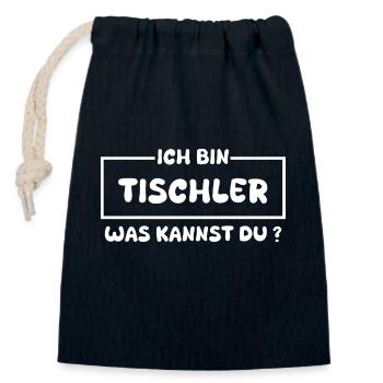 Beruf Tischler - Verschließbarer Geschenkbeutel aus Baumwolle (14x20cm) - Navy - Vorne