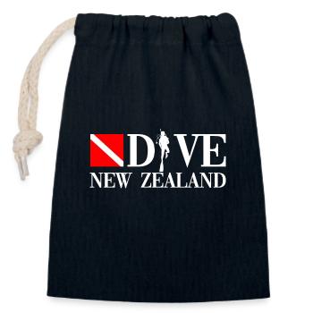 Dive New Zealand - Neuseeland - Maori - Aotearoa - Closable cotton gift bag (14x20cm) - navy - Front