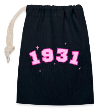Rosenstern von 1931 - Verschließbarer Geschenkbeutel aus Baumwolle (14x20cm) - Navy - Vorne