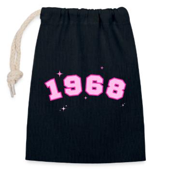 Rosenstern von 1968 - Verschließbarer Geschenkbeutel aus Baumwolle (14x20cm) - Navy - Vorne