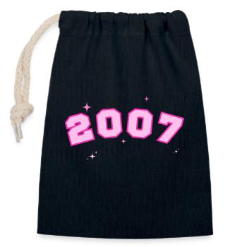 2007 Rose Étoile - Verschließbarer Geschenkbeutel aus Baumwolle (14x20cm) - Navy - Vorne