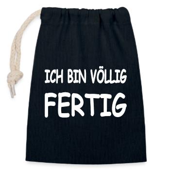 Party - Verschließbarer Geschenkbeutel aus Baumwolle (14x20cm) - Navy - Vorne