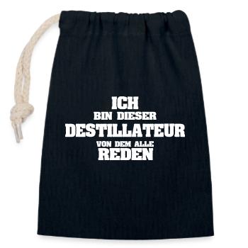 Beruf Destillateur - Verschließbarer Geschenkbeutel aus Baumwolle (14x20cm) - Navy - Vorne