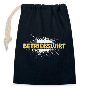 Emploi Économiste d’entreprise - Sac cadeau en coton avec cordon (14 x 20 cm) - bleu marine - Devant