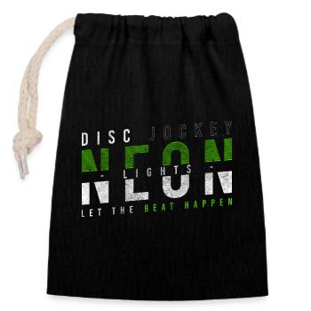 Disc Jockey Celebration Headphones - Closable cotton gift bag (14x20cm) - black - Front