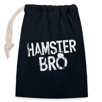 Un design amusant pour les amateurs de hamsters - Sac cadeau en coton avec cordon (14 x 20 cm) - bleu marine - Devant