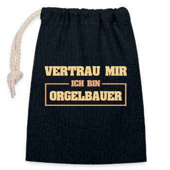 Lustig Organ Builder - Closable cotton gift bag (14x20cm) - navy - Front