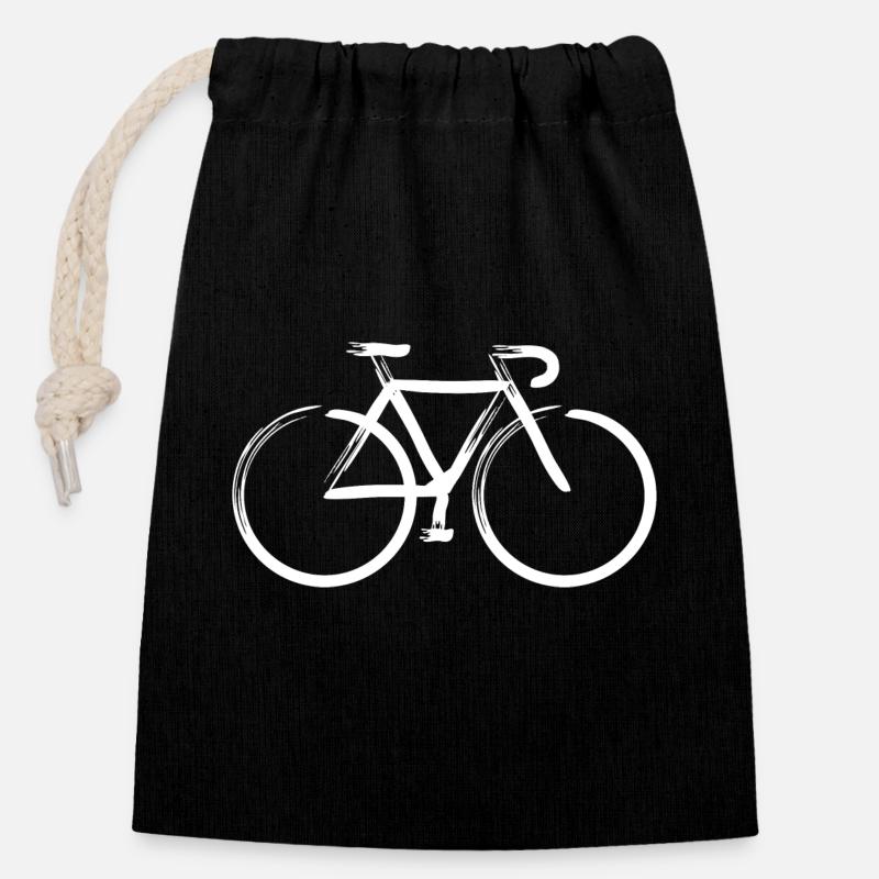Coups 5 - Sac cadeau en coton avec cordon (14 x 20 cm) - noir