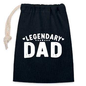 Papa légendaire - Sac cadeau en coton avec cordon (14 x 20 cm) - bleu marine - Devant