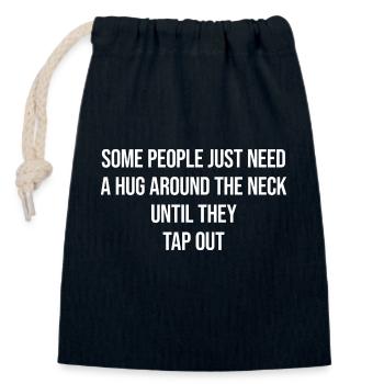Witziger Spruch für Jiu-Jitsu-Kämpfer - Verschließbarer Geschenkbeutel aus Baumwolle (14x20cm) - Navy - Vorne