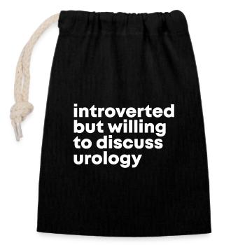 Urology - Closable cotton gift bag (14x20cm) - black - Front