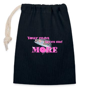 Forelle Pick Me - Verschließbarer Geschenkbeutel aus Baumwolle (14x20cm) - Navy - Vorne