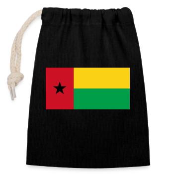 Guinée-Bissau - Sac cadeau en coton avec cordon (14 x 20 cm) - noir - Devant