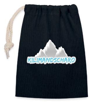 Mount Kilimanjaro - Closable cotton gift bag (14x20cm) - navy - Front