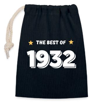 Best of 1932 - Closable cotton gift bag (14x20cm) - navy - Front