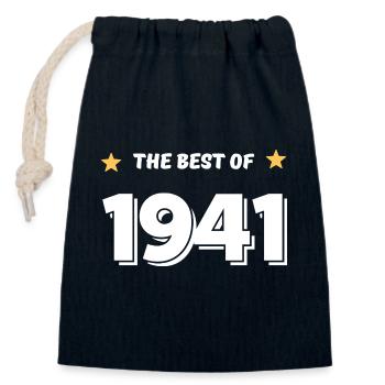 Best of 1941 - Sac cadeau en coton avec cordon (14 x 20 cm) - bleu marine - Devant