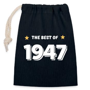 Best of 1947 - Sac cadeau en coton avec cordon (14 x 20 cm) - bleu marine - Devant