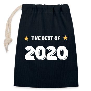 Best of 2020 - Closable cotton gift bag (14x20cm) - navy - Front