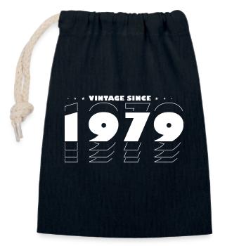 Vintage Retro Best of 1979, zur Feier des 46-jährigen Bestehens - Verschließbarer Geschenkbeutel aus Baumwolle (14x20cm) - Navy - Vorne