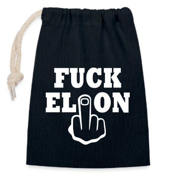 Fuck elon - Verschließbarer Geschenkbeutel aus Baumwolle (14x20cm) - Navy - Vorne