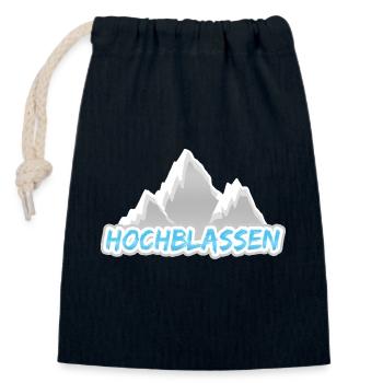 Mount Hochblassen - Closable cotton gift bag (14x20cm) - navy - Front