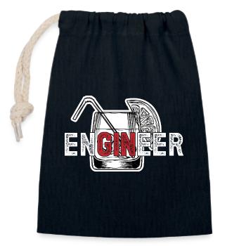 enGINeer haha funny dude Zeichenfläche 1 - Verschließbarer Geschenkbeutel aus Baumwolle (14x20cm) - Navy - Vorne