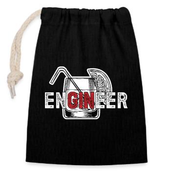 frGINeer haha mec drôle Artboard 1 - Sac cadeau en coton avec cordon (14 x 20 cm) - noir - Devant