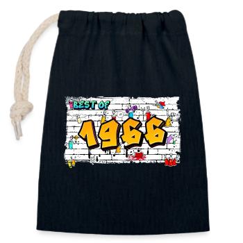 Retro Rebel 1966 Graffiti – 59 Years of Urban - Closable cotton gift bag (14x20cm) - navy - Front