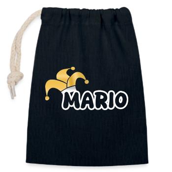 Carnival Mario - Closable cotton gift bag (14x20cm) - navy - Front