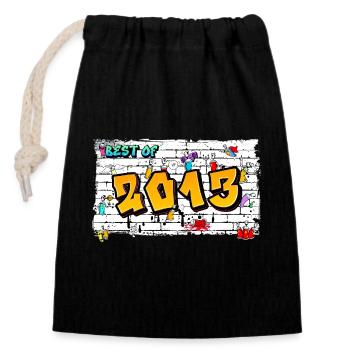 Rebel Roots 2013 Graffiti – 12 Years of Urban Edge - Closable cotton gift bag (14x20cm) - black - Front