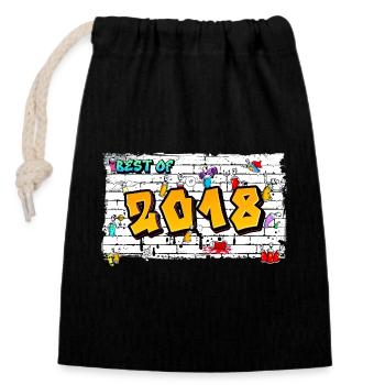 Rebel Wave 2018 Graffiti – 7 Years of Urban Spirit - Closable cotton gift bag (14x20cm) - black - Front
