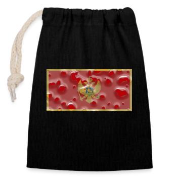 Montenegro Montenegro - Closable cotton gift bag (14x20cm) - black - Front
