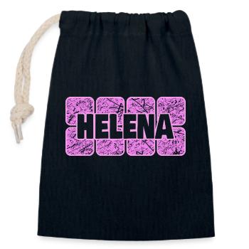 Helena as a wife - Closable cotton gift bag (14x20cm) - navy - Front