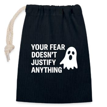 Your Fear - Closable cotton gift bag (14x20cm) - navy - Front