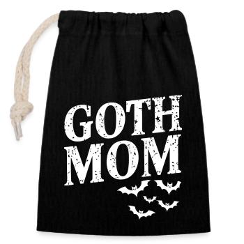 Goth Mom! Alt Aesthetic Goth Mommy Emo - Closable cotton gift bag (14x20cm) - black - Front