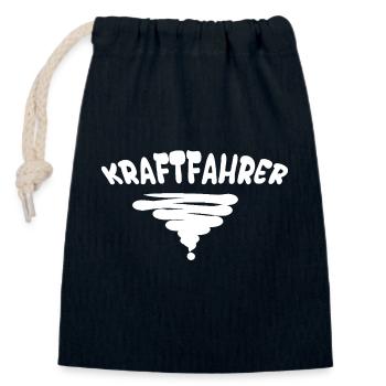 Le métier de conducteur - Sac cadeau en coton avec cordon (14 x 20 cm) - bleu marine - Devant