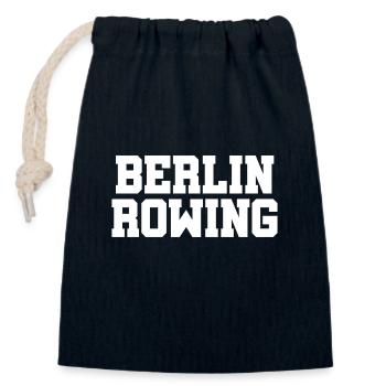 Berlin Rowing - Rudern - Ruderer - Ruderin - Verschließbarer Geschenkbeutel aus Baumwolle (14x20cm) - Navy - Vorne