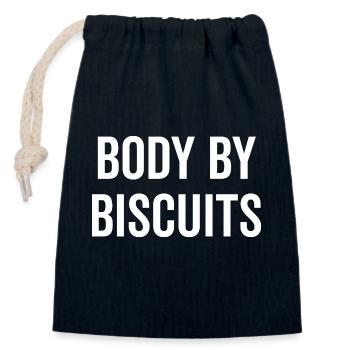 Body by Biscuits - Closable cotton gift bag (14x20cm) - navy - Front