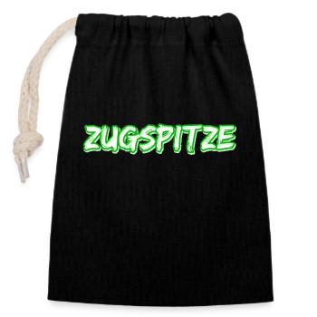 Gift for Zugspitze - Closable cotton gift bag (14x20cm) - black - Front