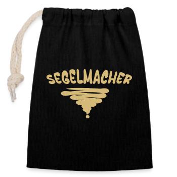 Beruf Segelmacher - Verschließbarer Geschenkbeutel aus Baumwolle (14x20cm) - Schwarz - Vorne