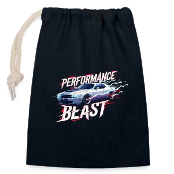 Muscle Car Performance Design - Verschließbarer Geschenkbeutel aus Baumwolle (14x20cm) - Navy - Vorne